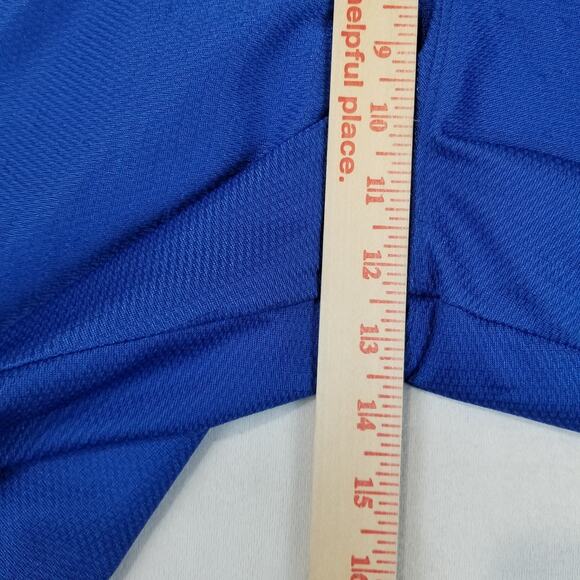 VTG Nike Basketball Shorts Mens Med Blue Shiny Dazzle 9" Pockets Drawstring Y2K - Picture 8 of 13